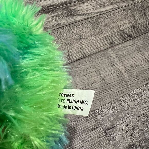 Neon green and orange stuffed monkey - Picture 8 of 16